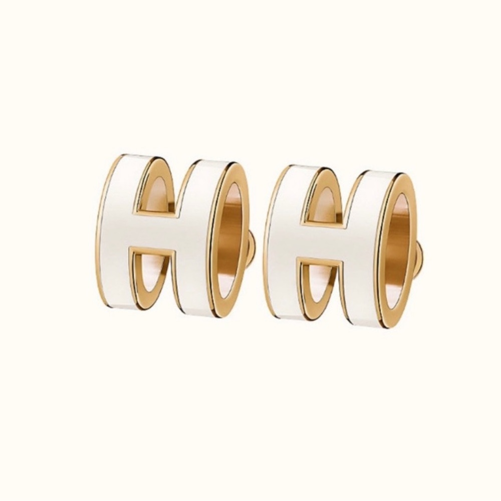 Hermes Pop Blanc Earrings